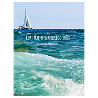 Boat Maintenance Log Book- Sailing Yacht & Waves front cover Boat Maintenance Log Book- Sailing Yacht & Waves front cover