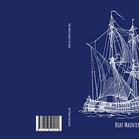 Boat Maintenance Log Book Vintage Sailing Ship Blueprint cover design Boat Maintenance Log Book Vintage Sailing Ship Blueprint cover design