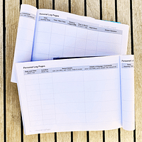 Personal Log Book - Interior Log Pages Personal Log Book - Interior Log Pages