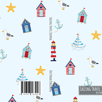 Sailing Travel Journal - Nautical Pattern cover design Sailing Travel Journal - Nautical Pattern cover design