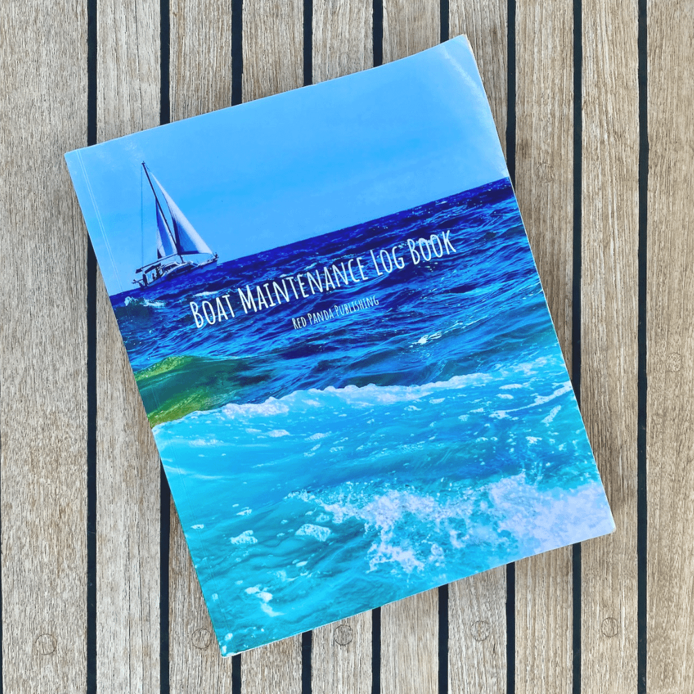 Boat Maintenance Log Book (Sailing Yacht & Waves) front cover