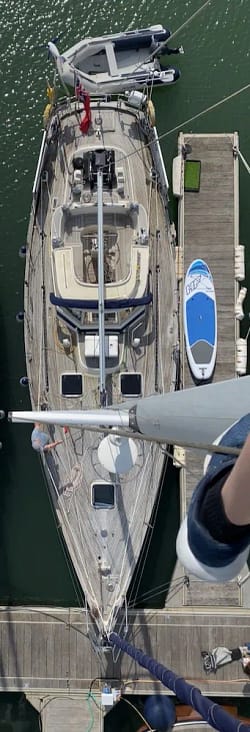 View of Asterie from the top of the mast! View of Asterie from the top of the mast!