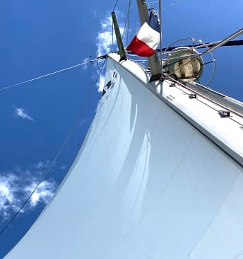 Asterie's in-mast furling mainsail Asterie's in-mast furling mainsail