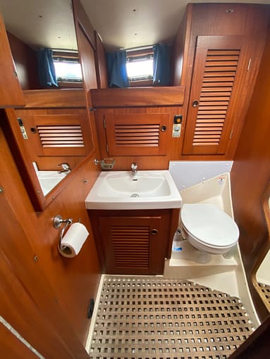 The heads (toilet) on our other sailing yacht The heads (toilet) on our other sailing yacht
