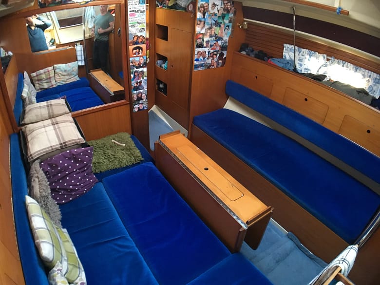 Interior of a 34 foot boat