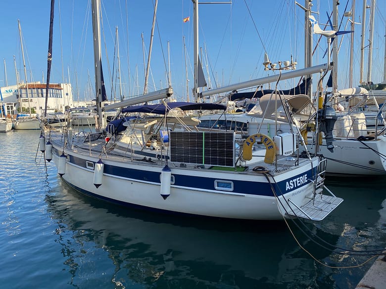 Solar and wind generator fitted to our sailing boat Solar and wind generator fitted to our sailing boat